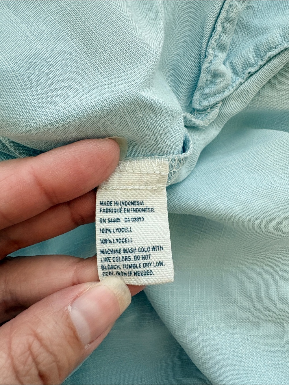 American Eagle XL Outfitters Light Blue denim Chambray Button-Down Shirt - Picture 7 of 7
